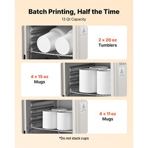 Forno per sublimazione da 13 Qt per bicchieri da 20 oz, 50 pellicole termoretraibili, 1 nastro, 2 guanti termoresistenti - Product Image 3