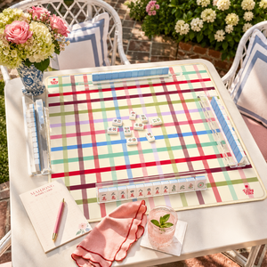 Tapis de Mahjong Original Lucky Tiles à Motif Écossais 33'' en Néoprène Premium Antidérapant Résistant à l'Eau Pliable et Moderne pour Mahjong Américain Personnalisé - Product Image 2