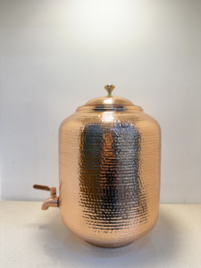 Distributeur d'eau en cuivre pur le plus vendu avec robinet anti-fuite, design martelé à la main écologique, réservoir d'eau potable de 14 L pour la maison - Product Image 6