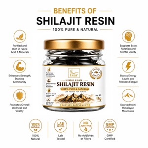 Résine de Shilajit 100% naturelle haute puissance 15g, pure de l'Himalaya, riche en antioxydants et minéraux, favorise l'énergie - Product Image 3