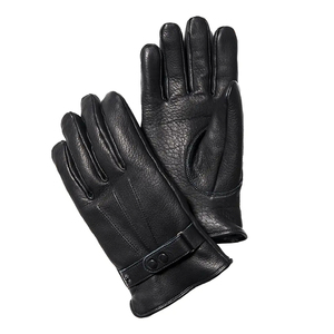 Classic Leather <b>Touch</b> <b>Screen</b> <b>Gloves</b> Wrist-Length Unlined Touchscreen Thermal Eco-Friendly Winter Outdoor Plain Style Brown Full - Product Image 6
