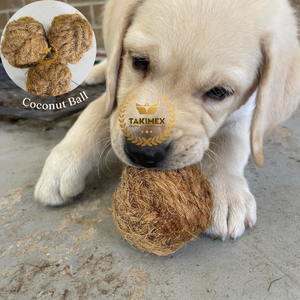 Boule de noix de coco naturelle de haute qualité mâcher pour chiens boule de fibre de coco jouet à mâcher du fabricant vietnamien TAKIMEX usine - Product Image 6