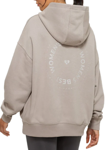 Sudadera con capucha para mujer de calidad superior GSM 380 estampado personalizado 100% algodón sostenible color atractivo para el invierno - Product Image 5