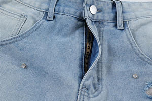 Shorts en jean taille mi-haute pour femmes grandes tailles, confortables, style streetwear Y2K, été, avec ceinture, personnalisables OEM - Product Image 6