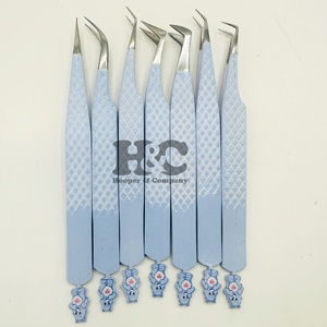Flat Lash Care Bear Tweezer Custom Design Sustainable <b>Mink</b> Top Trend Bear False Lash <b>Extension</b> Tweezers Stainless Steel Logo - Product Image 4
