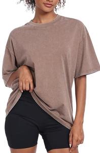 Camiseta con Logotipo Personalizado, Lavado Ácido, Unisex, Alta Calidad, 100% Algodón, Estilo Vintage, Diseño Casual, Suministro al por Mayor, Transpirable - Product Image 3