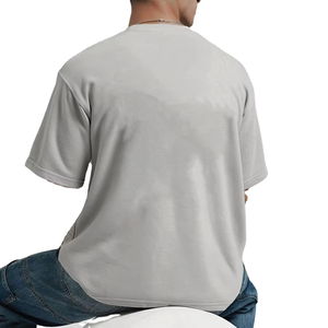 Camisetas personalizadas al por mayor para hombre, camisetas de algodón de verano, colores sólidos, camisetas lisas con cuello redondo, ropa para hombre, tallas grandes - Product Image 4