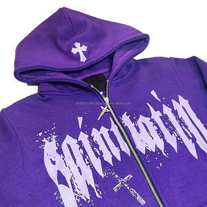 Sudadera con Capucha Personalizada para Hombre, con Cierre, Bordada, Lisa, Deportiva, con Logotipo, de Algodón y Felpa, para Invierno, Venta al Por Mayor - Product Image 5