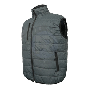 Gilet Homme Décontracté d'Extérieur Sans Manches Respirant Hiver Chaud Léger Col Rabattu Fermeture Éclair Tendance - Product Image 1
