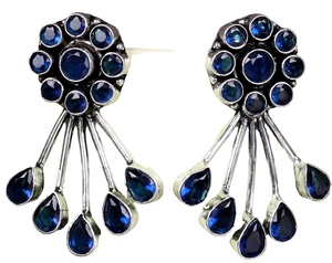 Pendientes colgantes de ónix con latón oxidado, corte de pera, diseño para parejas, estilo bohemio, para mujer, para fiesta, chapados en plata antigua, engaste de bisel, al por mayor - Product Image 1