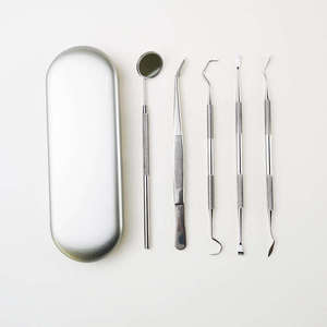 Kit d'outils dentaires : Miroir buccal, sonde, instrument de nettoyage des dents, outil de préparation dentaire, outil de nettoyage des dents - Product Image 3