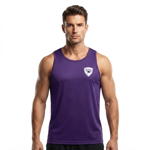 เสื้อกล้ามวิ่งคอกลม สายกว้าง ด้านหลังแบบ Racer Back ระบายอากาศได้ดี มีโลโก้ด้านหน้า น้ำหนักเบา ราคาโรงงาน กำลังเป็นที่นิยม - Product Image 3