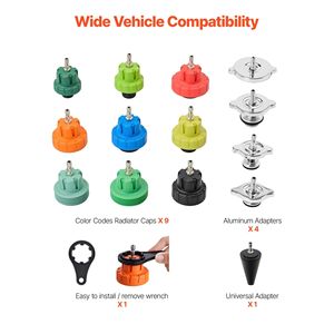 Kit di ricarica radiatore sottovuoto da 28 pezzi, tester di pressione universale per liquido refrigerante, strumento di riparazione auto per sistema di raffreddamento automobilistico - Product Image 3
