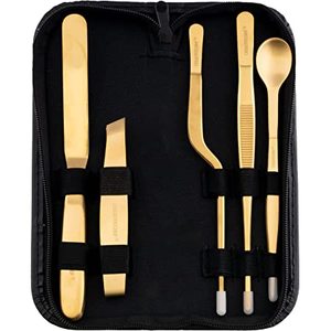 Juego de 5 utensilios de cocina de acero inoxidable: pinzas, cucharas de dibujar, espátula offset y herramientas para postres Altomme Instruments - Product Image 3