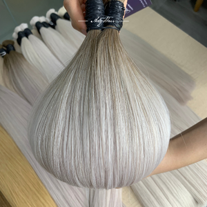 Peluca caliente más vendida MOQ al por mayor Premium 100% pelo humano vietnamita a granel envío rápido vietnamita plata ceniza marfil 60 colores - Product Image 5