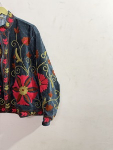 Wholsale Suzani <b>Velvet</b> <b>Jacket</b> Handmade Floral Embroidery <b>Jacket</b> Boho Hippie <b>Jacket</b> Inside Cotton Iining <b>Jacket</b> Winter <b>Jacket</b> - Product Image 2