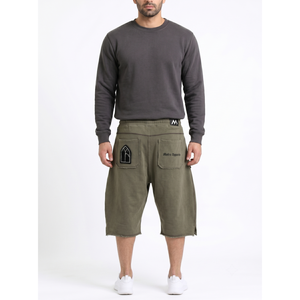 Men's Heavyweight Gothic Streetwear USA Gen Z Custom OEM Label Oversized French Terry Shorts XL 2XL Sizes Casual Cotton Pattern - Product Image 2