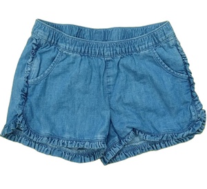 Eleganti Shorts Estivi da Ragazza in Denim di Cotone Traspirante Eco-Friendly di Alta Qualità, Originali di Marca, Tinta Unita, Vendita all'Ingrosso - Product Image 1