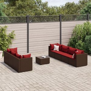 Ensemble de 7 chaises longues brunes pour la détente dans le jardin - Product Image 1