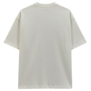 T-shirt Homme Oversize Gris Clair Manches Courtes Col Rond Coton Décontracté Streetwear Haut Logo Poitrine Discret Été - Product Image 2