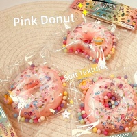 Jouet Squishy Patte de Chat TPR en Forme de Donut, Peluche Anti-Stress Douce Effet Boue, Sac Surprise Cadeau pour Enfants et Adultes
