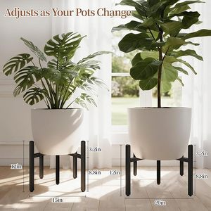 Best Selling <b>Frame</b> Iron Planter Stand With Strong Build Ideal For <b>Supporting</b> Heavy Pots And Outdoor Garden <b>Plants</b> - Product Image 6