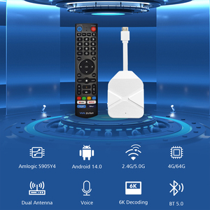 We2USat P6 Mini Android <b>TV</b> Stick 4GB/64GB Amlogic S905Y4 Android 14.0 BT 5.0 Wifi6 <b>Smart</b> <b>TV</b> <b>Box</b> 6K Streaming Vseebox Alternative - Product Image 2