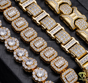 High Quality Hip Hop Iced Out VVS Moissanite Diamond Tennis Bracelet 925 Sterling Silver Bling for <b>Men</b> - Product Image 2