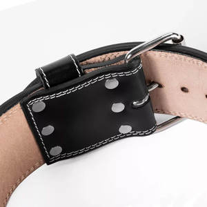 Cinturones de Gimnasio de Cuero Genuino Grueso de Una Sola Hebilla Personalizados para Sentadillas, Peso Muerto, Entrenamiento de Fuerza, Levantamiento de Pesas y Powerlifting - Product Image 2