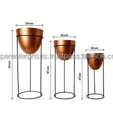 Jardineras negras de latón atractivas hechas a mano para interiores y exteriores, jardinera de Metal para interiores, suministros de jardín al por mayor, jardineras de balcón de flores - Product Image 3