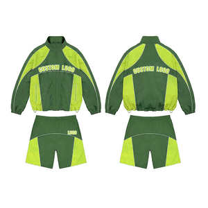 Ensemble de survêtement coupe-vent à capuche de dernière génération pour adultes, veste et short de sport haut de gamme en deux pièces - Product Image 3