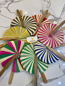 พัดใบปาล์มเวียดนาม ทำจากเส้นใยธรรมชาติ สำหรับตกแต่งรีสอร์ท พร้อมบริการสลักโลโก้ - Product Image 2