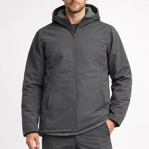 Veste imperméable doublée polaire sur mesure, combinaison de ski, veste décontractée à capuche pour activités de plein air et sweat à capuche de ski pour le ski et les sports de neige, blanc - Product Image 1
