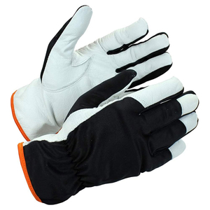 Heavy Duty Breathable Material Working <b>Driver</b> <b>Gloves</b> Industrial Work Men Long Lasting Goat Grain Leather Safety Driving <b>Gloves</b> - Product Image 1