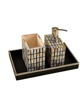 Ensemble d'articles de salle de bain faits à la main pour la maison et l'hôtel Ensemble de salle de bain en nacre Excellente qualité - Product Image 5