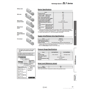SMC Pneumatics Eyector multietapa Equipo de generación de gas de la ZL112A-K15MOZ-GN - Product Image 1