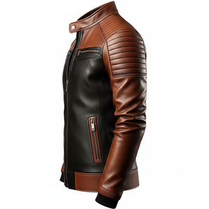 Latest Design Casual Wear Unisex <b>Genuine</b> <b>Leather</b> Winter <b>Jacket</b>-Comfortable Professional Lightweight Waterproof Letter - Product Image 2