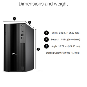 Ordinateur de bureau de marque Dell Pro Tower Plus QBT1250, tout neuf, processeur ultra 5 235, 8 Go de RAM, 512 Go de SSD - Product Image 5
