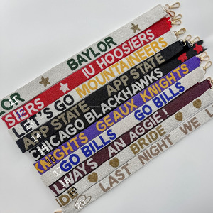 Collegiate Spirit Beaded <b>Bag</b> Straps Colorful Sequin Purse Hangers Fashion <b>Accessories</b> for Gameday and Stadium Use - Product Image 6