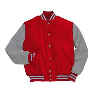 Chaqueta Varsity de Lana Premium con Mangas de Cuero, Bordado Personalizado, Estilo Universitario, Fabricante OEM - Product Image 3