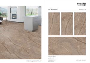 Azulejos de porcelana con aspecto de piedra de lujo, 600x1200mm, baldosas de gran formato para decoración de interiores de alta gama - Product Image 4