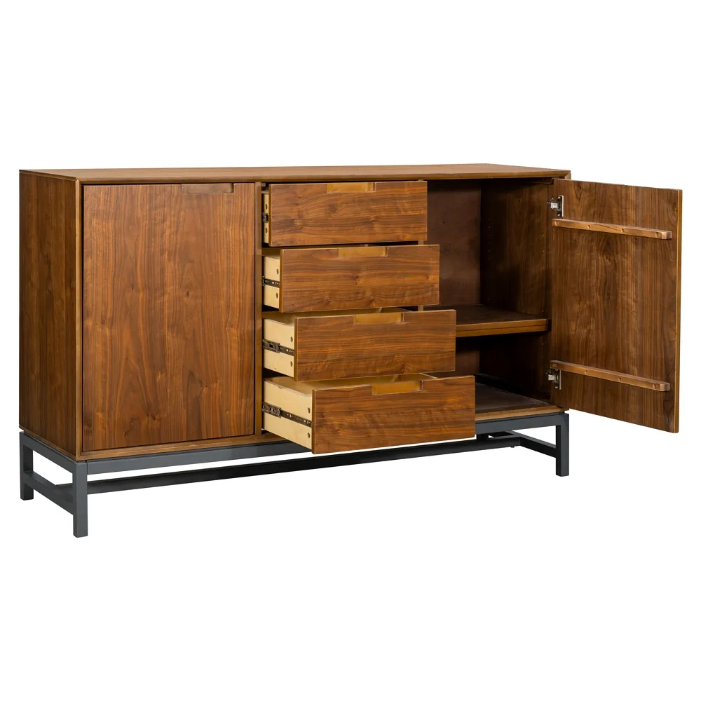 Современная мебель для столовой, деревянный шкаф для буфета, твердый дуб с дубовым шпоном, принято по индивидуальному размеру