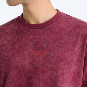 T-shirts pour hommes en coton uni, effet délavé, fabriqués au Pakistan, 100% coton, écologiques, respirants, séchage rapide, pour l'été - Product Image 4