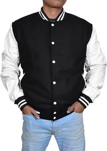 High Varsity College Baseball <b>Jacket</b> Latest OEM Custom Plus Size <b>Long</b> Style Varsity Embroidery Wool Genuine Leather sleeves - Product Image 5