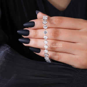 Pulsera de Plata S925 con Diamante Cultivado en Laboratorio de Corte Esmeralda de 13 Quilates de Lujo, Calidad VS EF, Joyería de Cadena con Diamantes Grandes para Mujer - Product Image 1