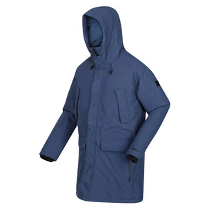 Parkas longues imperméables bleues pour hommes, design tendance, fermeture éclair, en vente, vestes d'hiver sur mesure - Product Image 2