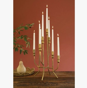 Brass Candelabra Five Arm Candle Holder Durable Home Decoration Modern <b>Table</b> Centerpiece - Product Image 4