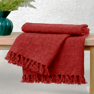 Handmade Solid Cotton <b>Throw</b> Blanket Soft Woven Lightweight <b>Sofa</b> Bed <b>Cover</b> Breathable Summer <b>Throw</b> Home Decor Natural Cotton - Product Image 6