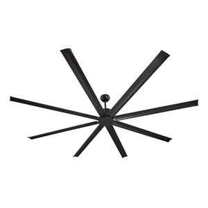 Ventilatore da soffitto moderno a basso profilo da 96 pollici con luce, telecomando a 6 velocità, in alluminio, 8 pale, motore DC reversibile - Product Image 1