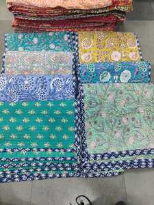 Rectangular Printed Quilted <b>Placemat</b> Set of 6 100% Cotton Table Mat Factory Direct Wholesale Soft Cotton Reversible Dining Mat - Product Image 4